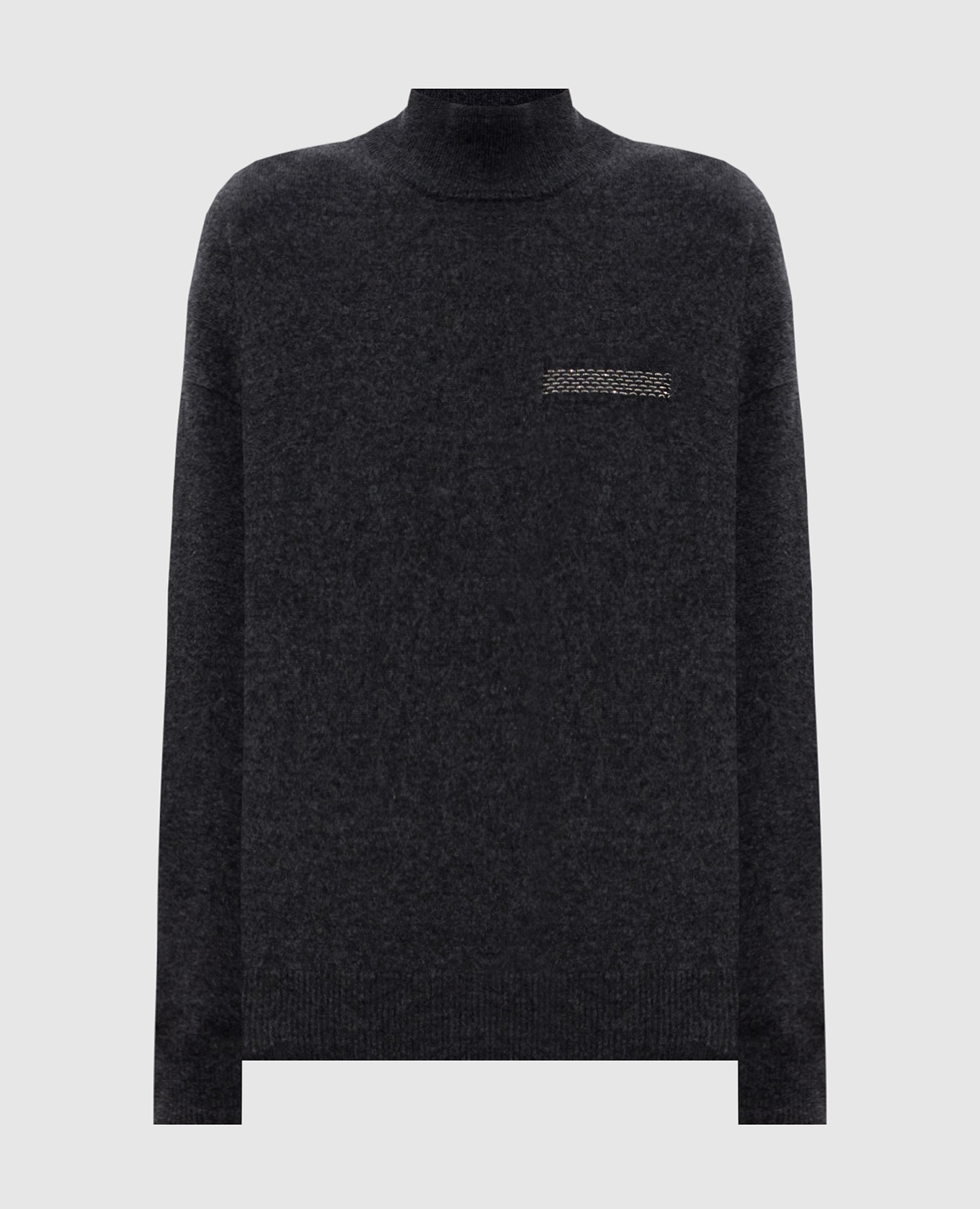 Wool, silk and cashmere sweater with monil chain Peserico