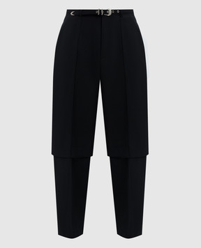SSHEENA Puzzle black pants with wool 24FWPUZZLETF24005