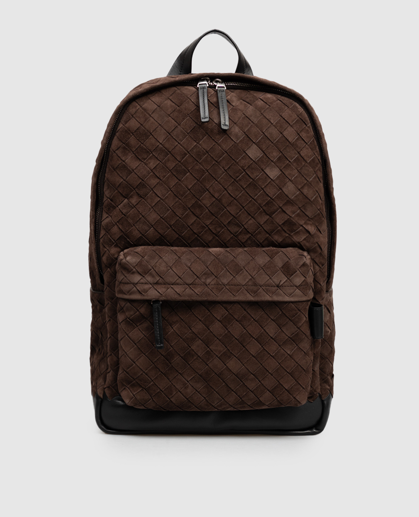 

Brown suede woven backpack Bottega Veneta