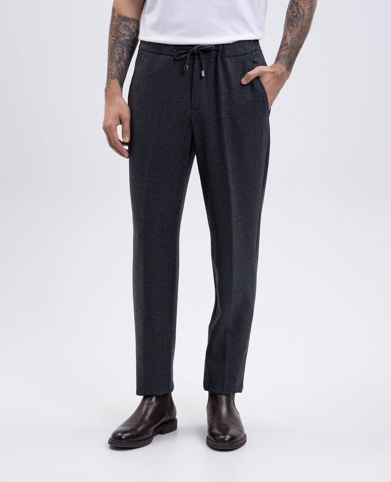 

Gray wool pants Enrico Mandelli, Grey