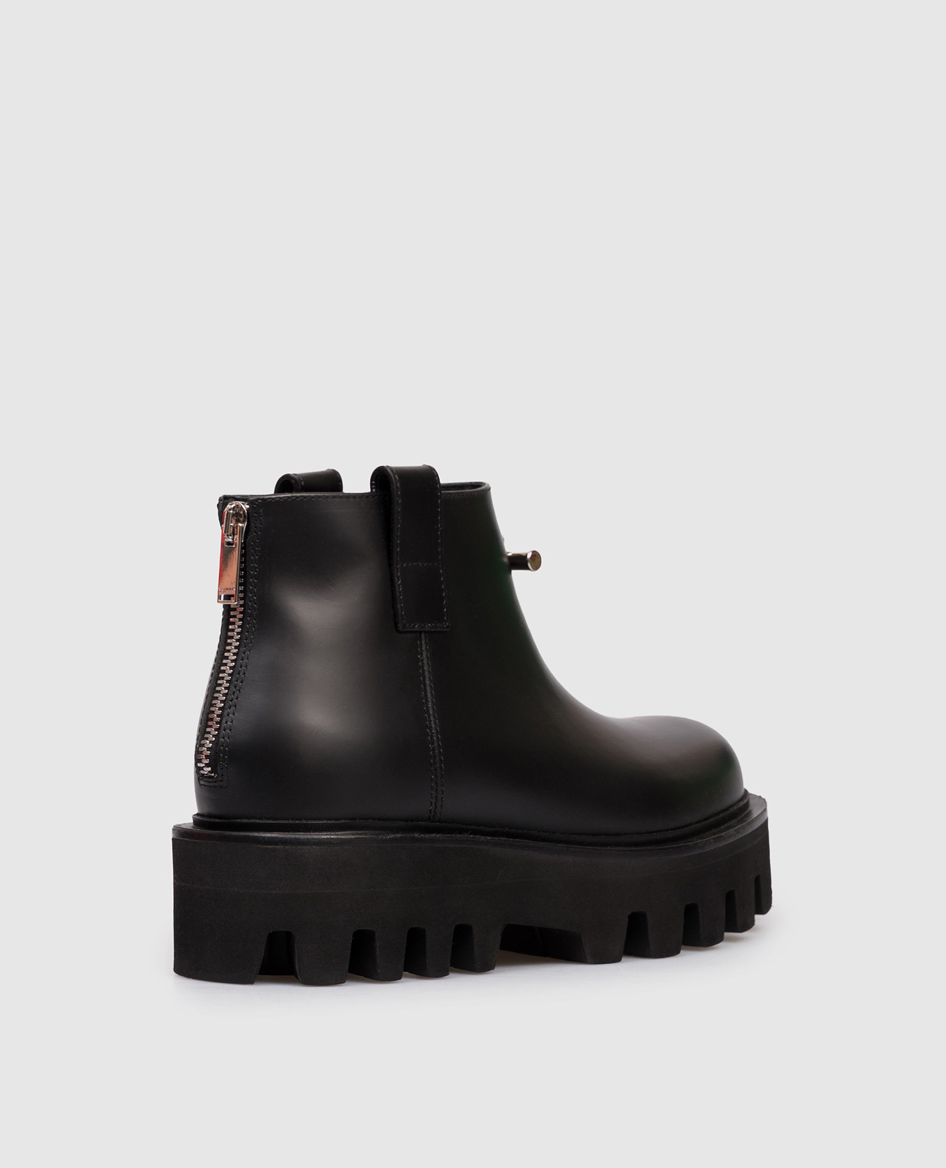 

Black leather boots with logo Alexander McQueen