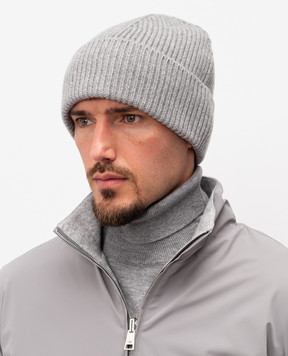 Cashmere&Whiskey Gray cashmere hat AU1891305341MI