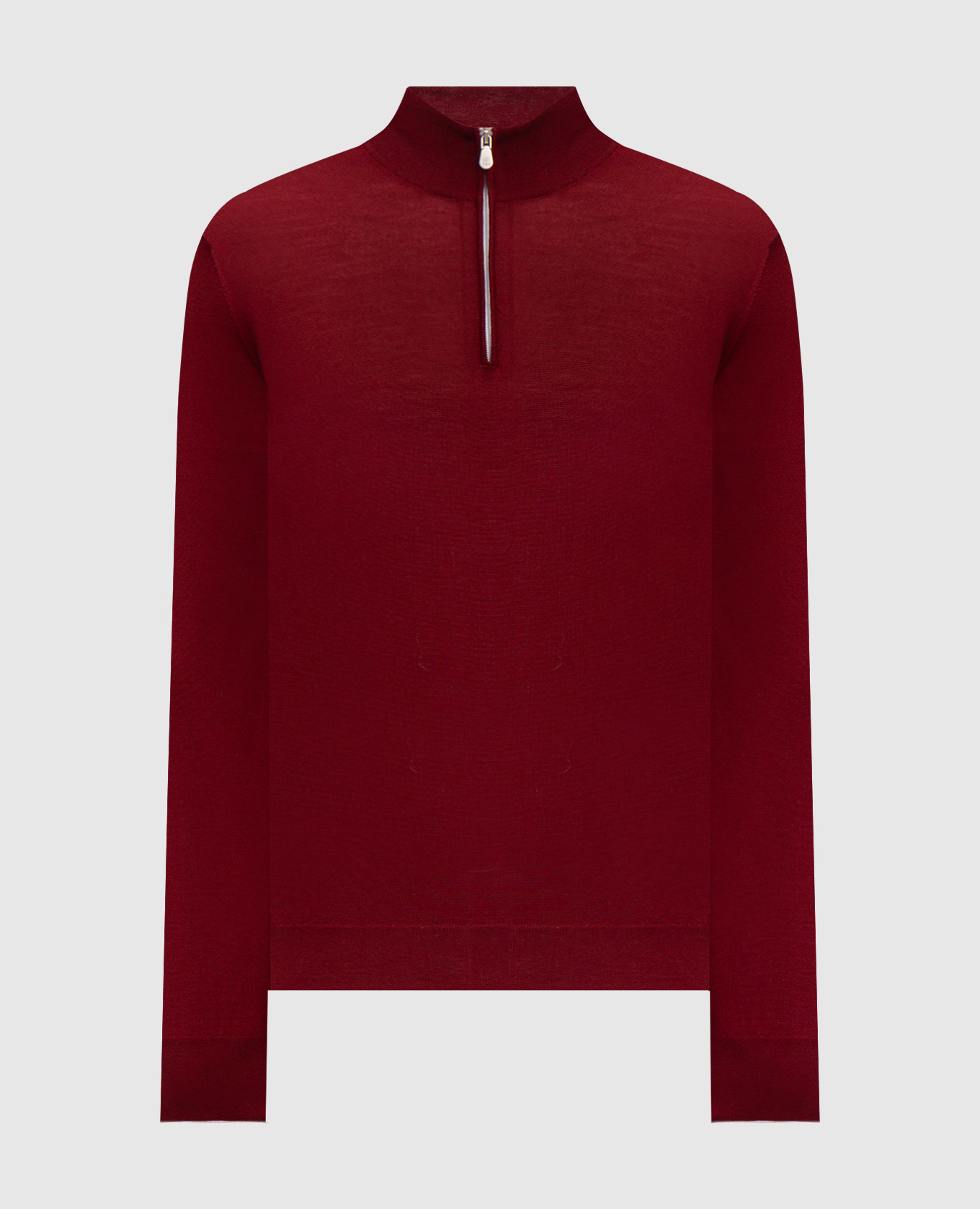 

Burgundy wool and cashmere jumper with zipper Brunello Cucinelli
