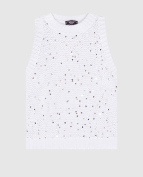 Peserico White top with sequins E98175F03B9117