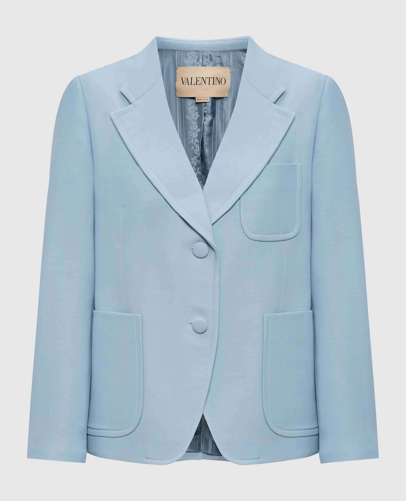 

Blue wool and silk jacket Valentino, Light blue