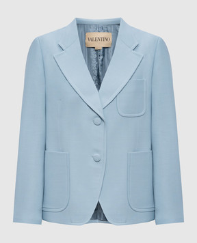 Valentino Blue wool and silk jacket 7B3CE4R51CF