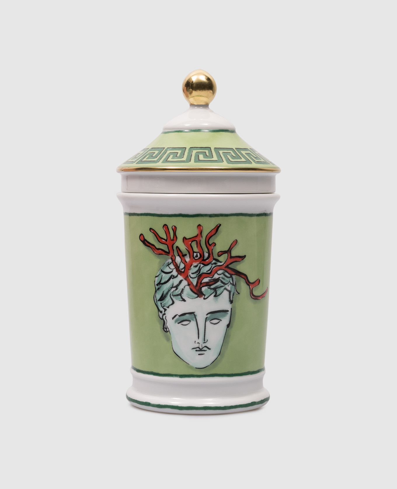 

Journey of Neptune Green Porcelain Apothecary Vase Ginori 1735