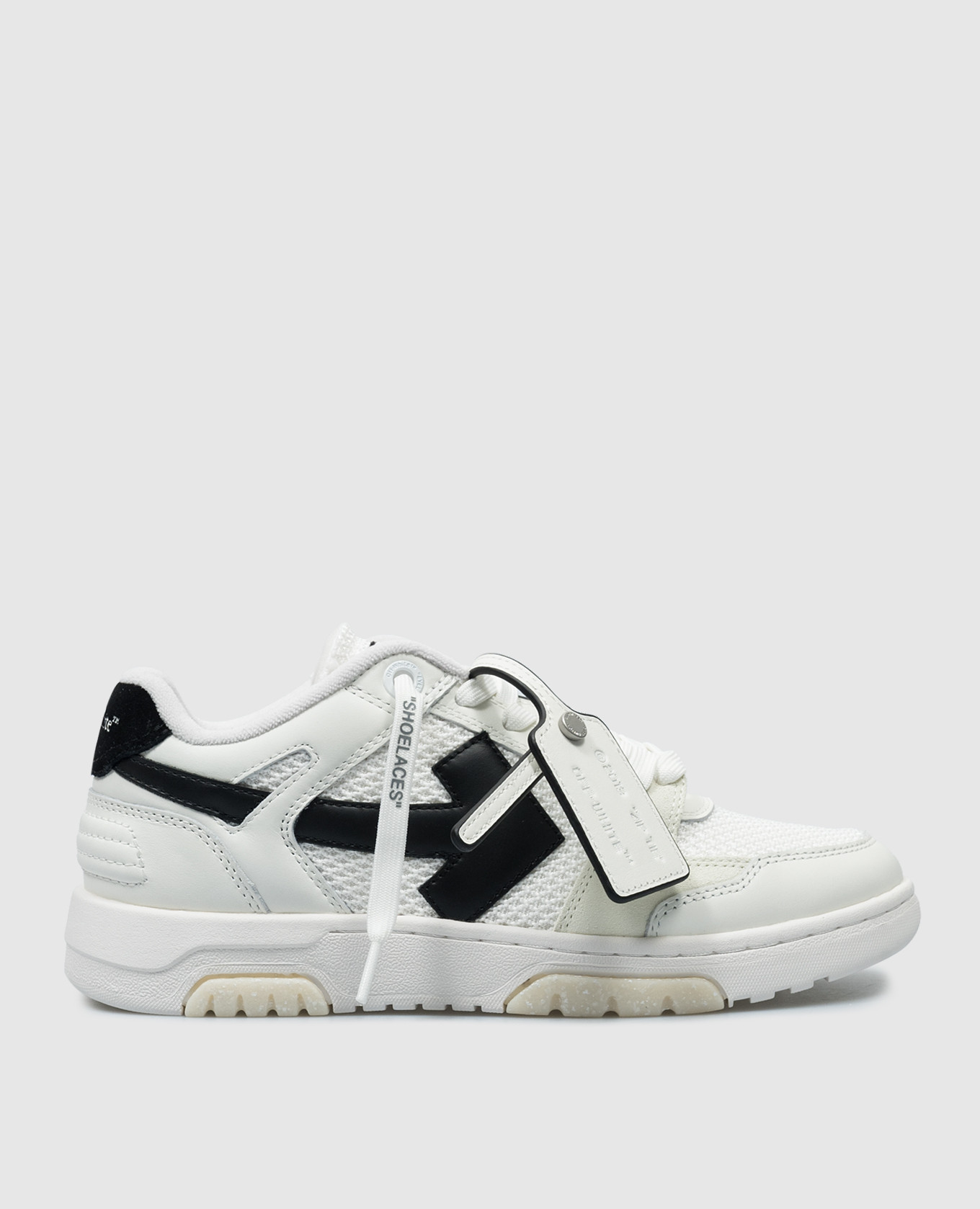 White slim out of office combo sneakers with logo off-white