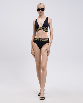 Versace Black Greca swimsuit panties ABD01093A232185