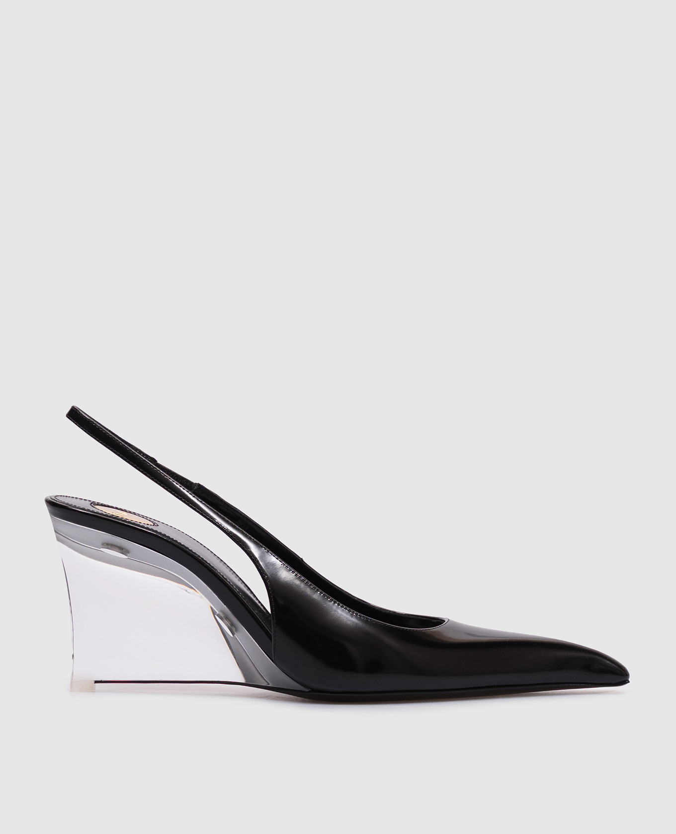 

Miller black glossy leather slingbacks Saint Laurent