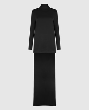 Tom Ford Black asymmetric mini dress AB3613FAX1653