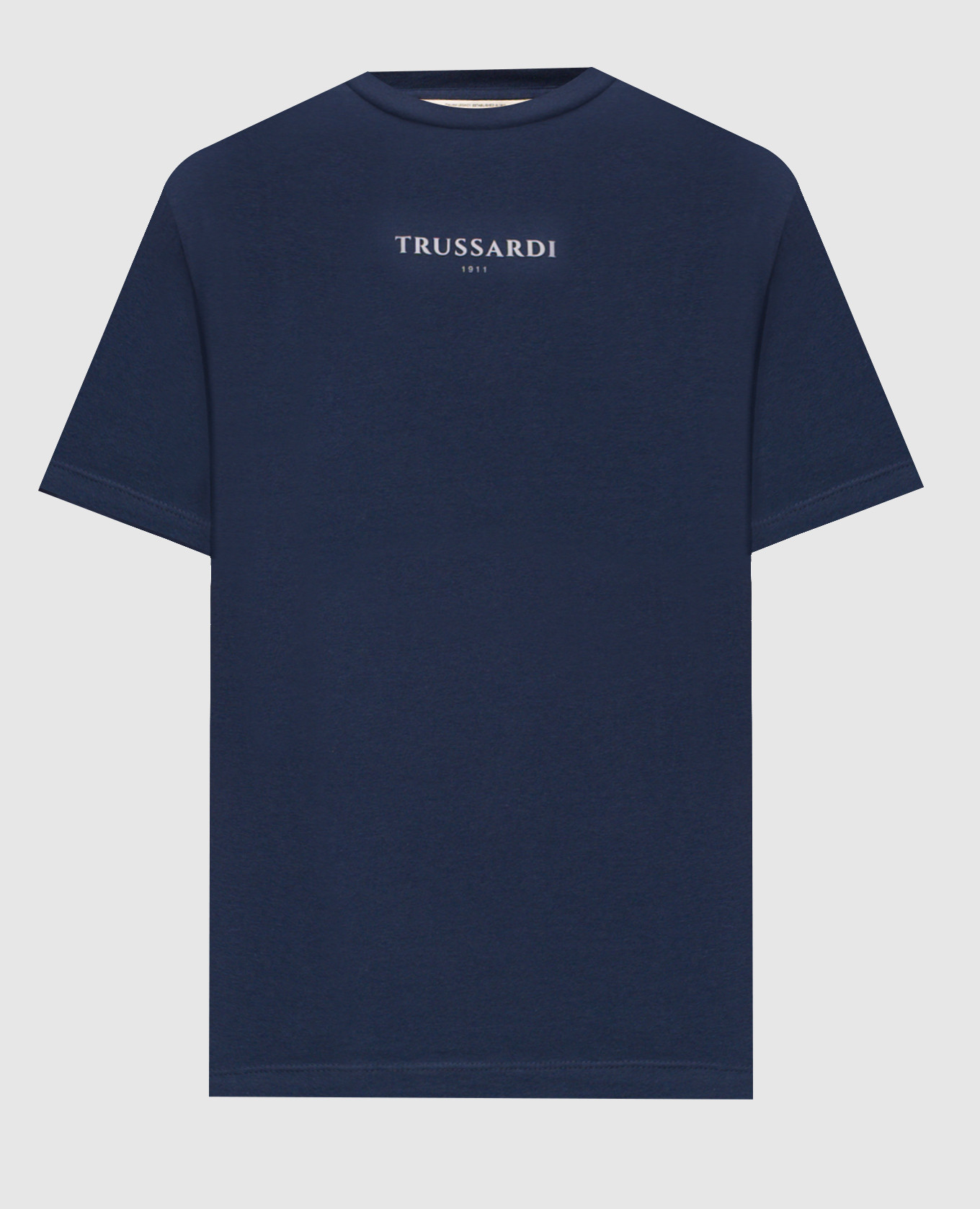 Blue T-shirt with textured logo Trussardi
