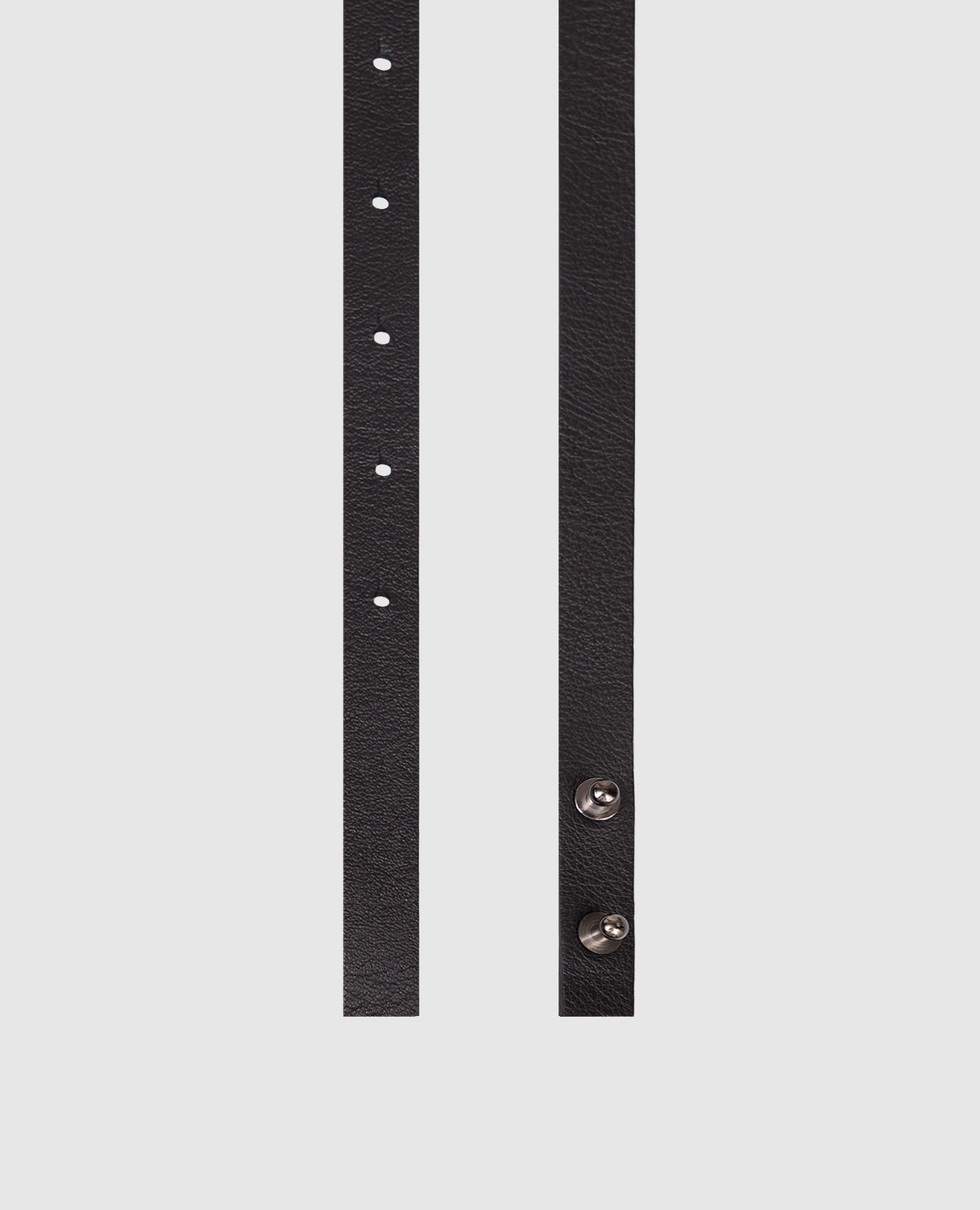 

Black leather belt with monil chain Peserico