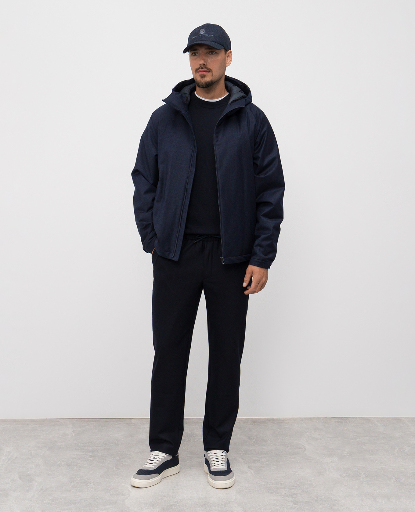 

Blue wool and silk jacket Sease