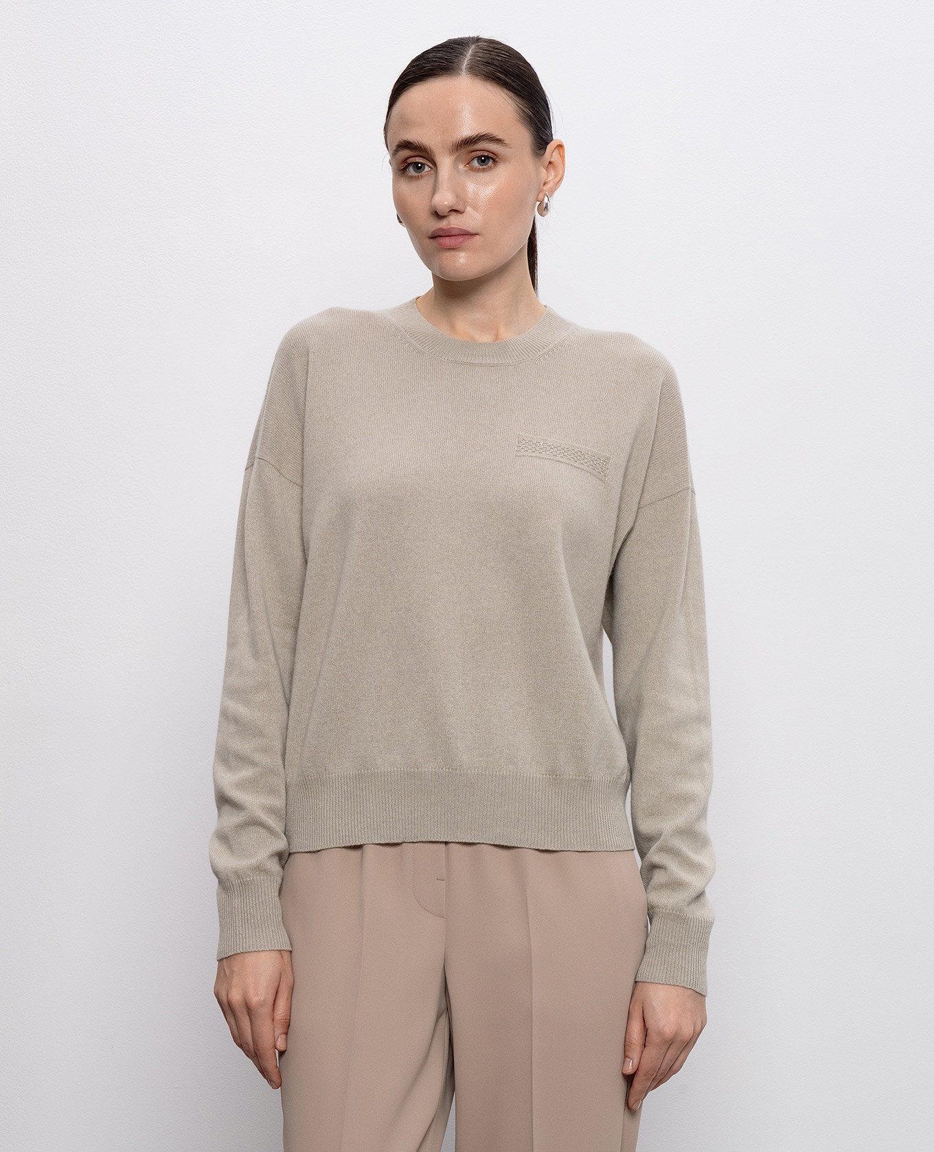 

Green wool, silk and cashmere jumper Peserico