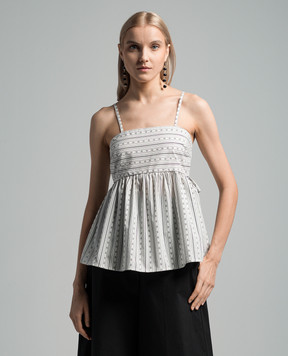 Twinset White top in a branded pattern 241TF2023