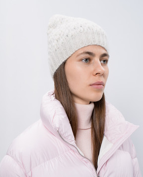 Peserico White hat with wool and lurex S36186F03B9196