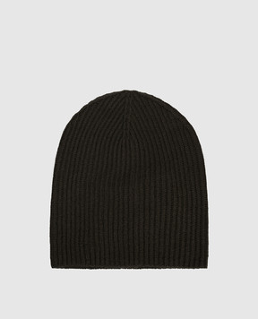 Allude Khaki cashmere hat 25511244