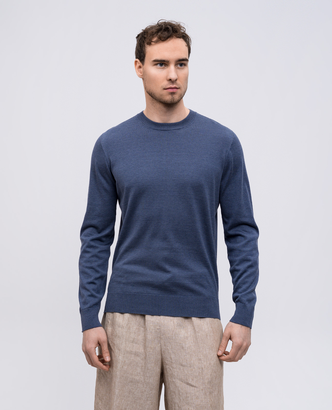 

Blue sweater with silk Peserico
