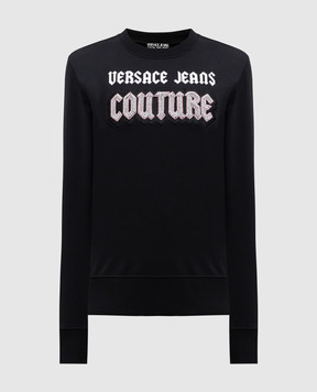Versace Jeans Couture Black sweatshirt with logo 77HAIC02CF00C