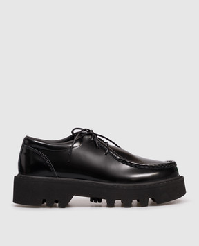 Sofie D`Hoore Falcone black glossy leather derby shoes FALCONELVATO