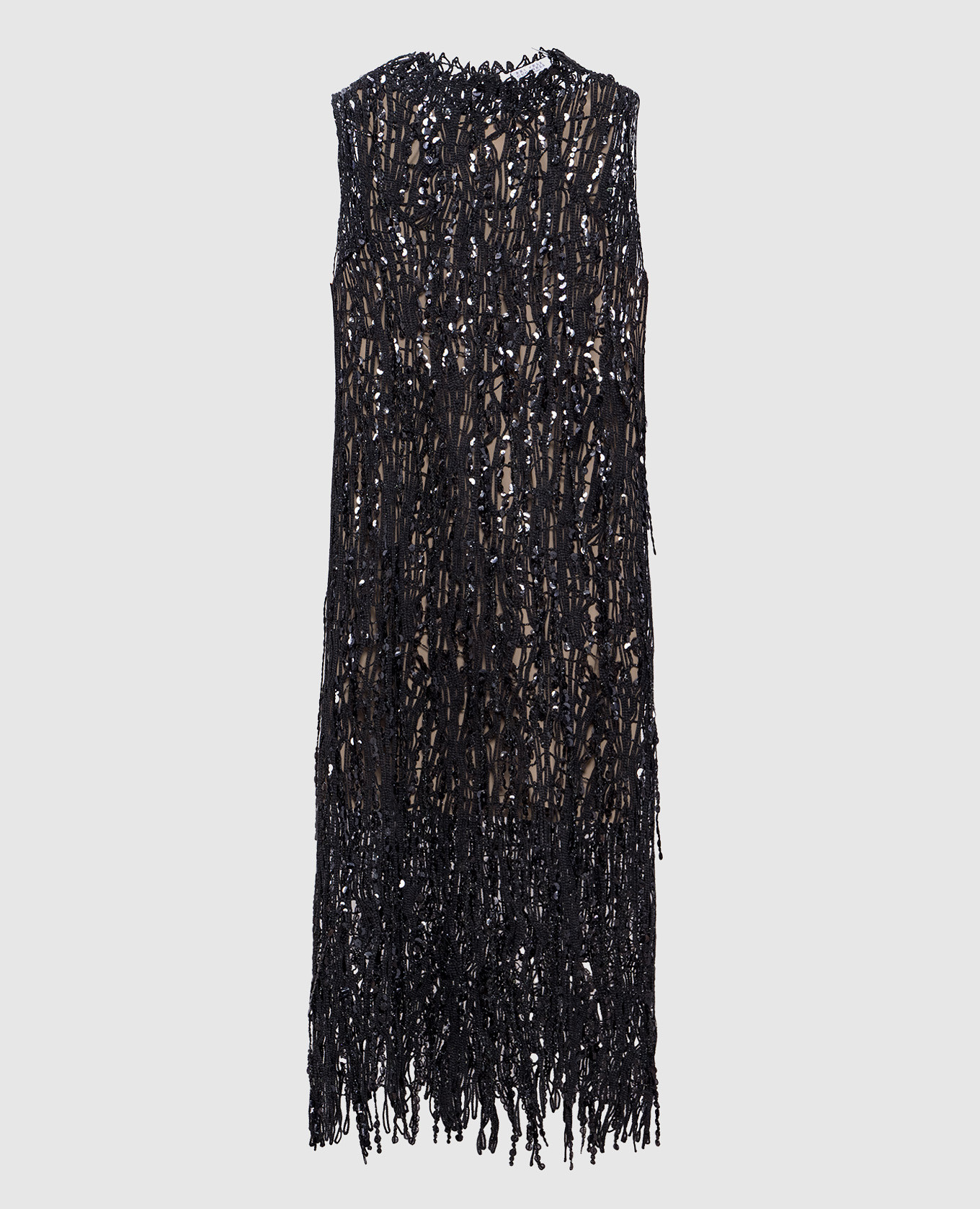 

Gray midi dress with sequins Brunello Cucinelli, Grey
