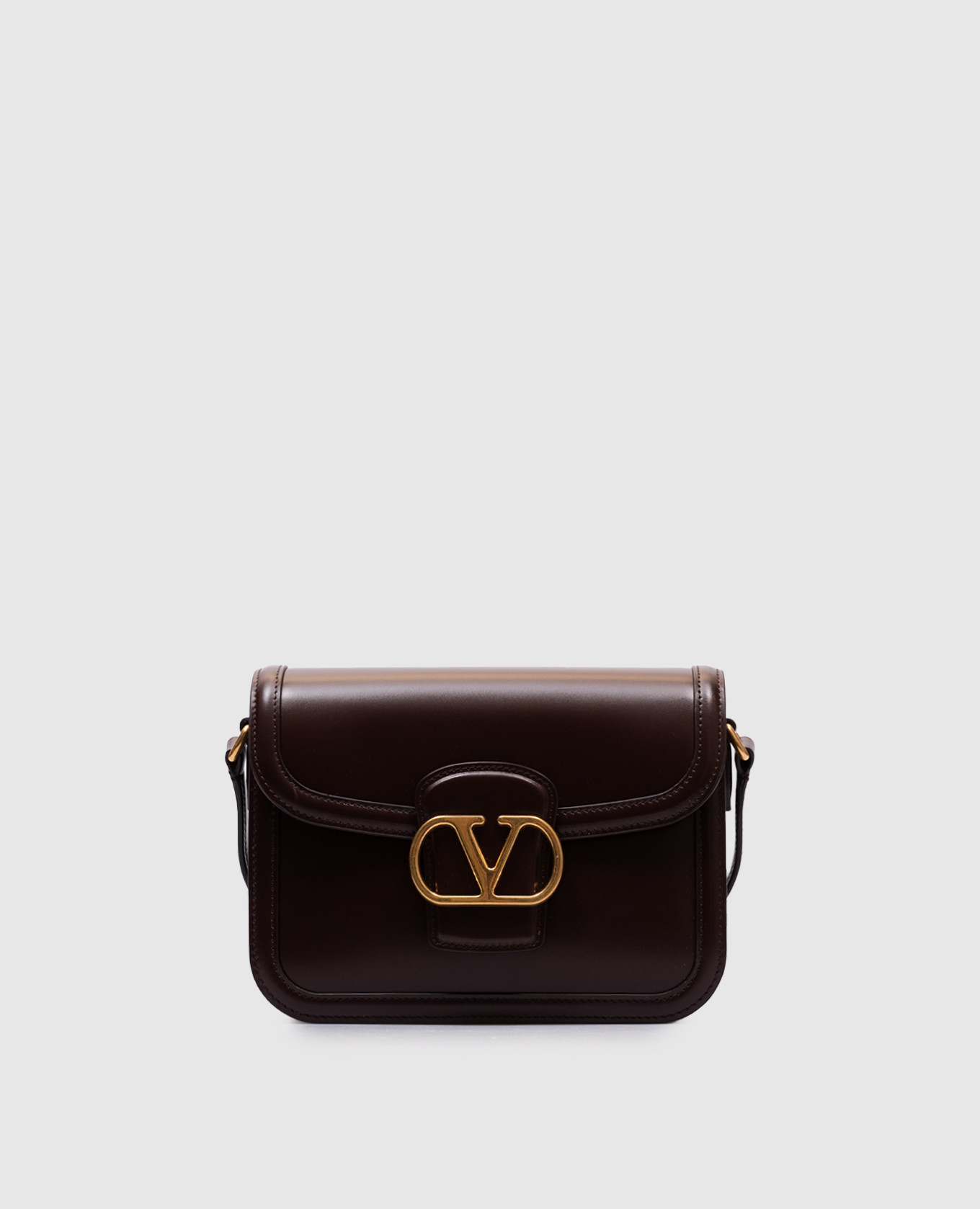 

Brown leather messenger bag 9TO5 Valentino