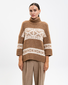 Peserico Brown alpaca wool sweater S99435F039249B