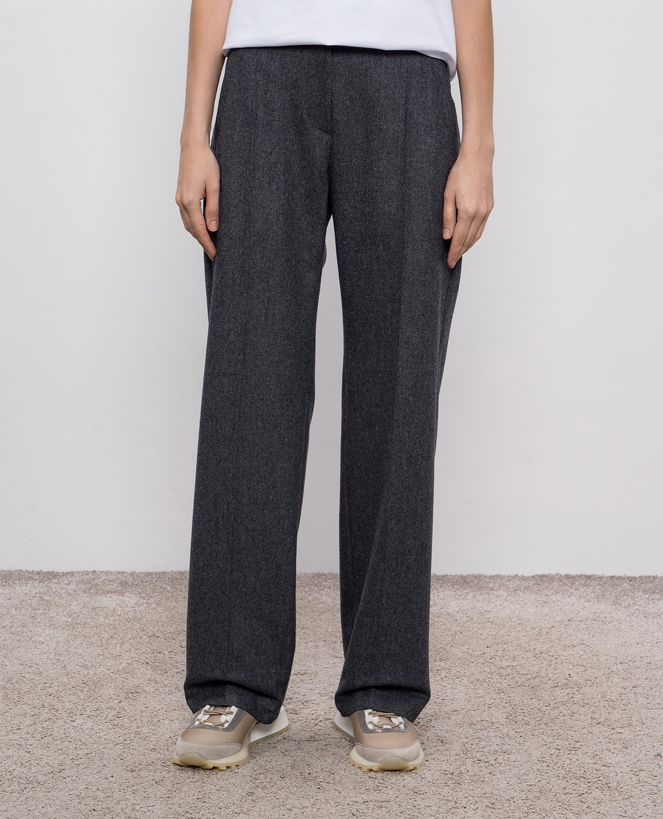 

Gray wool pants Brunello Cucinelli, Grey