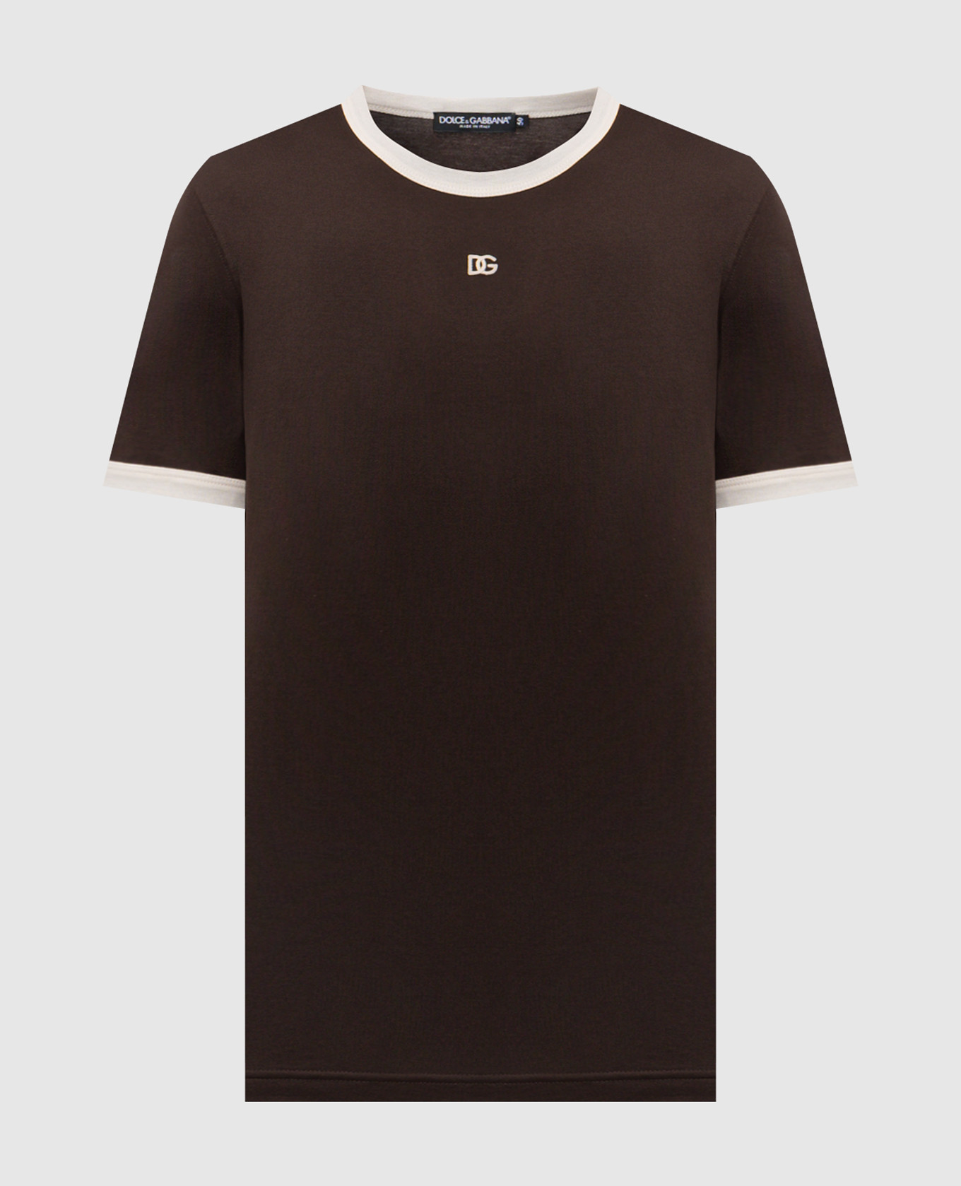 

Brown T-shirt with monogram logo Dolce&Gabbana