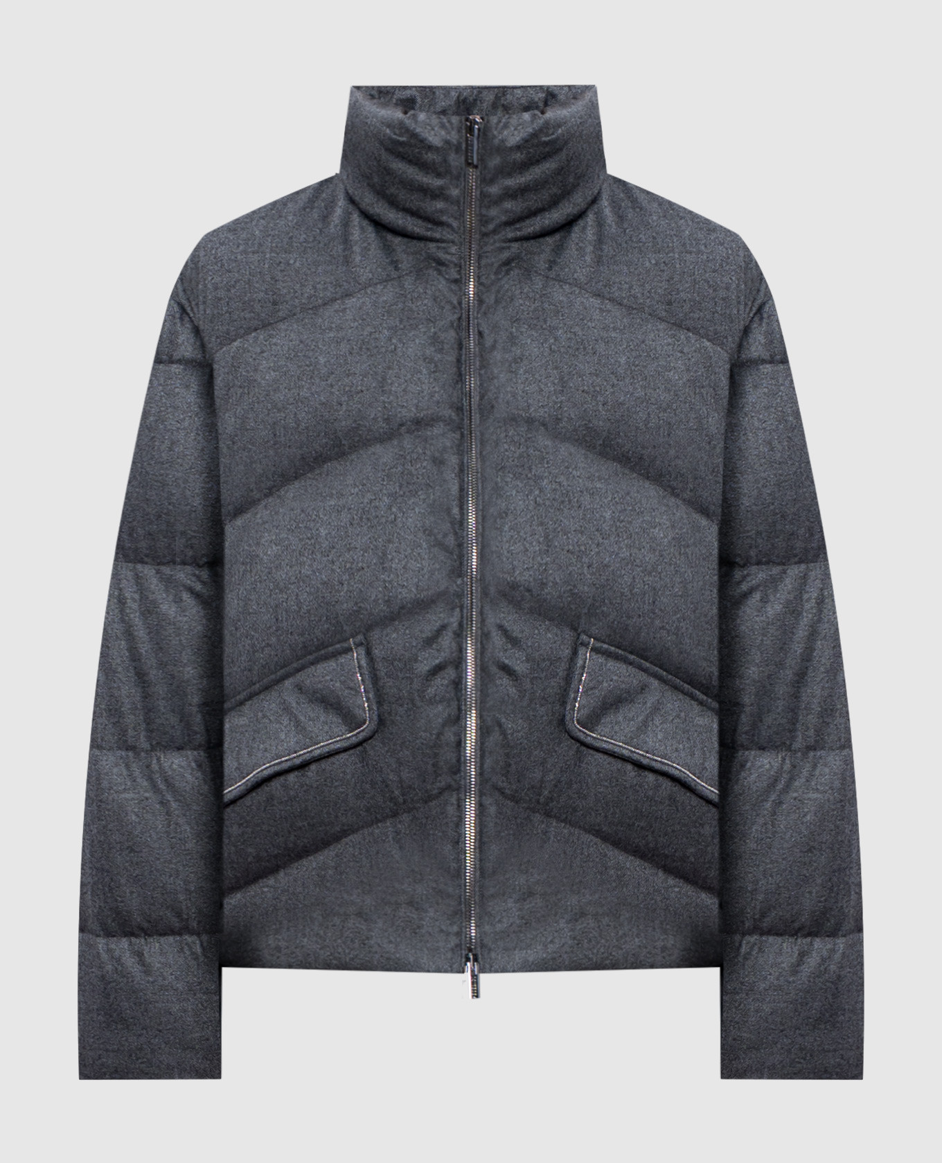 

Gray down jacket with monil chain Peserico, Grey