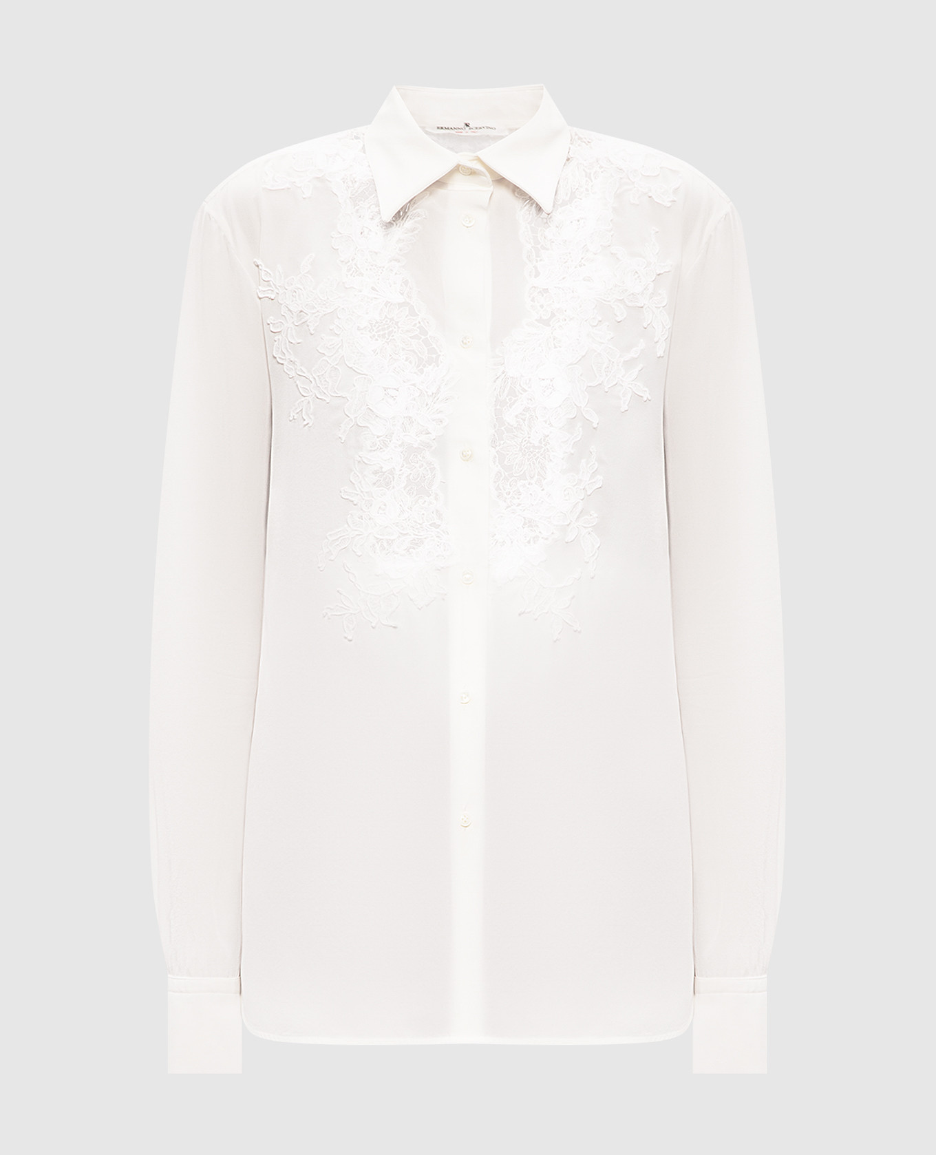 

White silk blouse with lace Ermanno Scervino