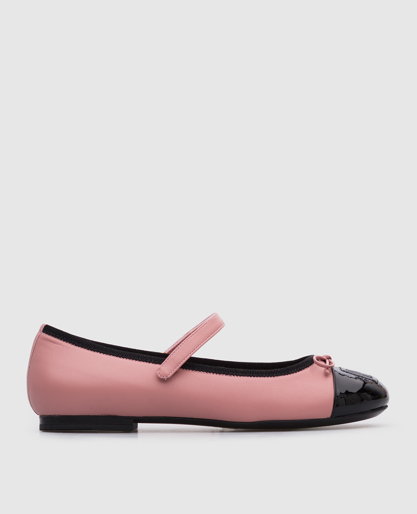 

Children's pink leather ballet flats with monogram logo Dolce&Gabbana