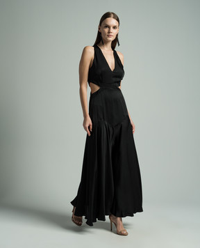 Twinset Black maxi dress with cutouts 241TT2160