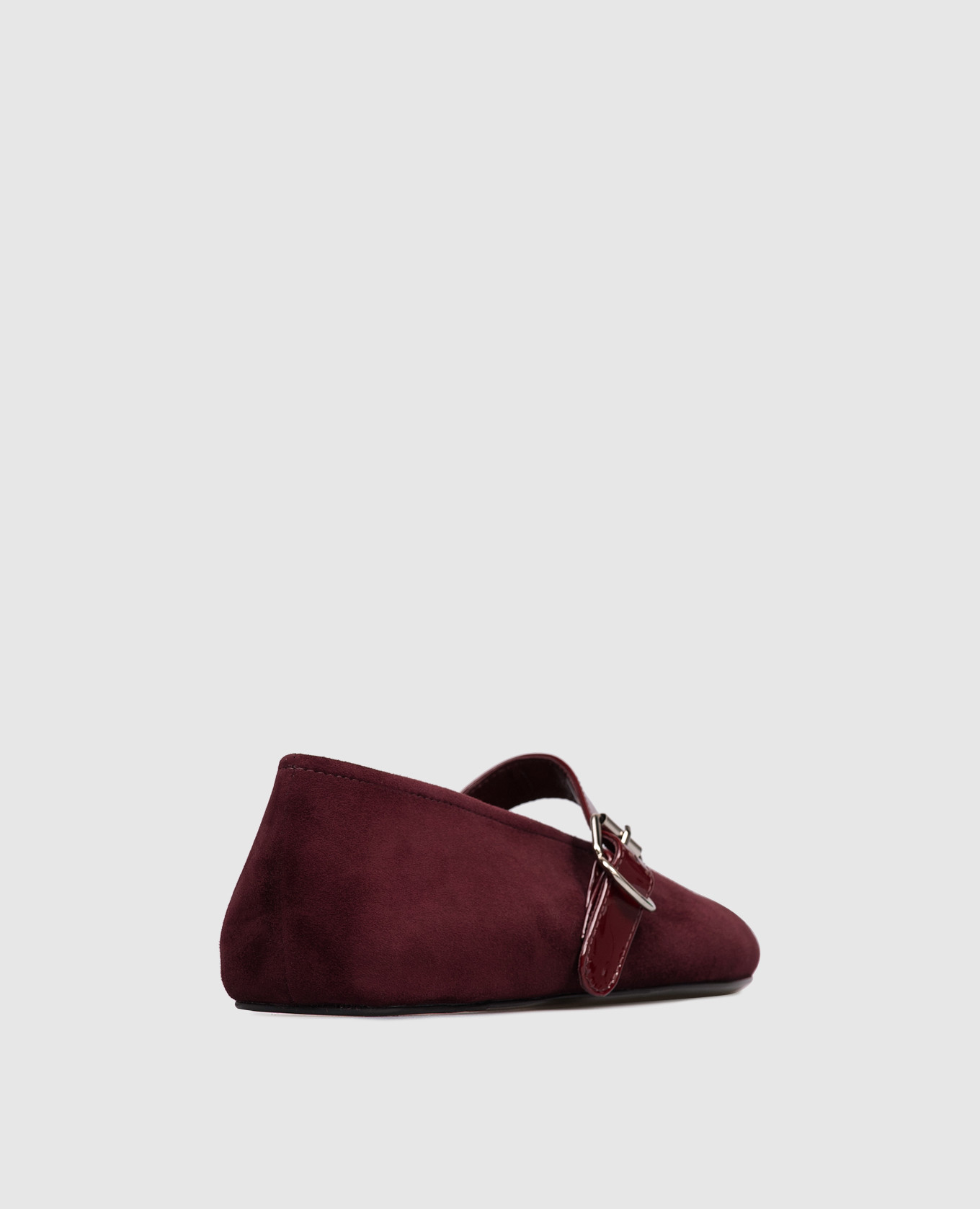 

Burgundy suede ballet flats Babe Pay Pls