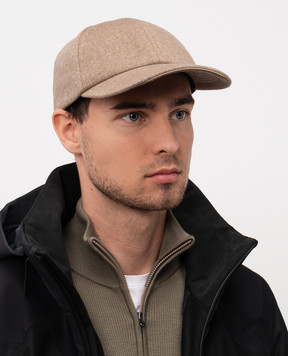 Sease Brown cashmere cap AC032TN373