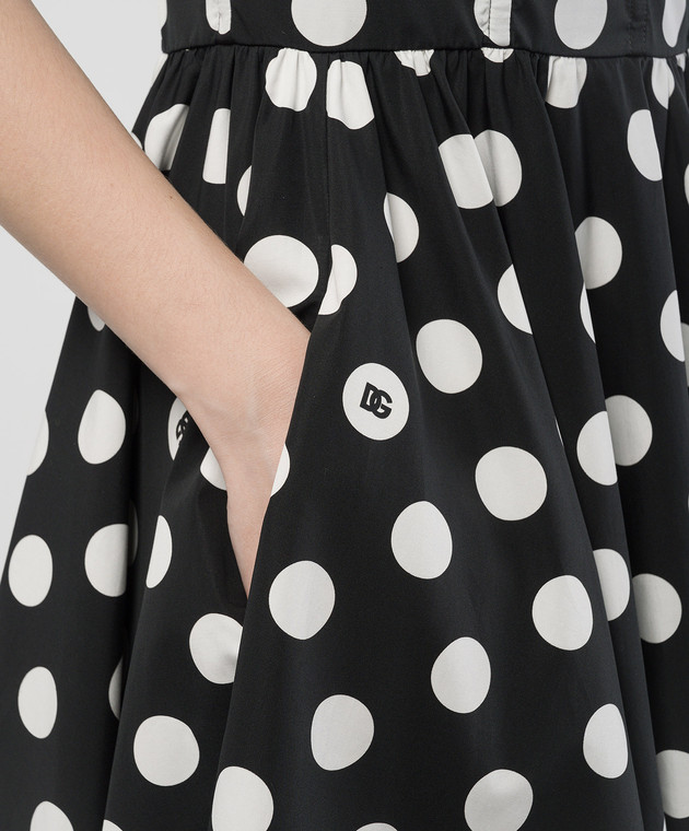 black and khaki dress Miss Circle Women Dahliana Polka Dot Bubble Hem Corset Mini Dress