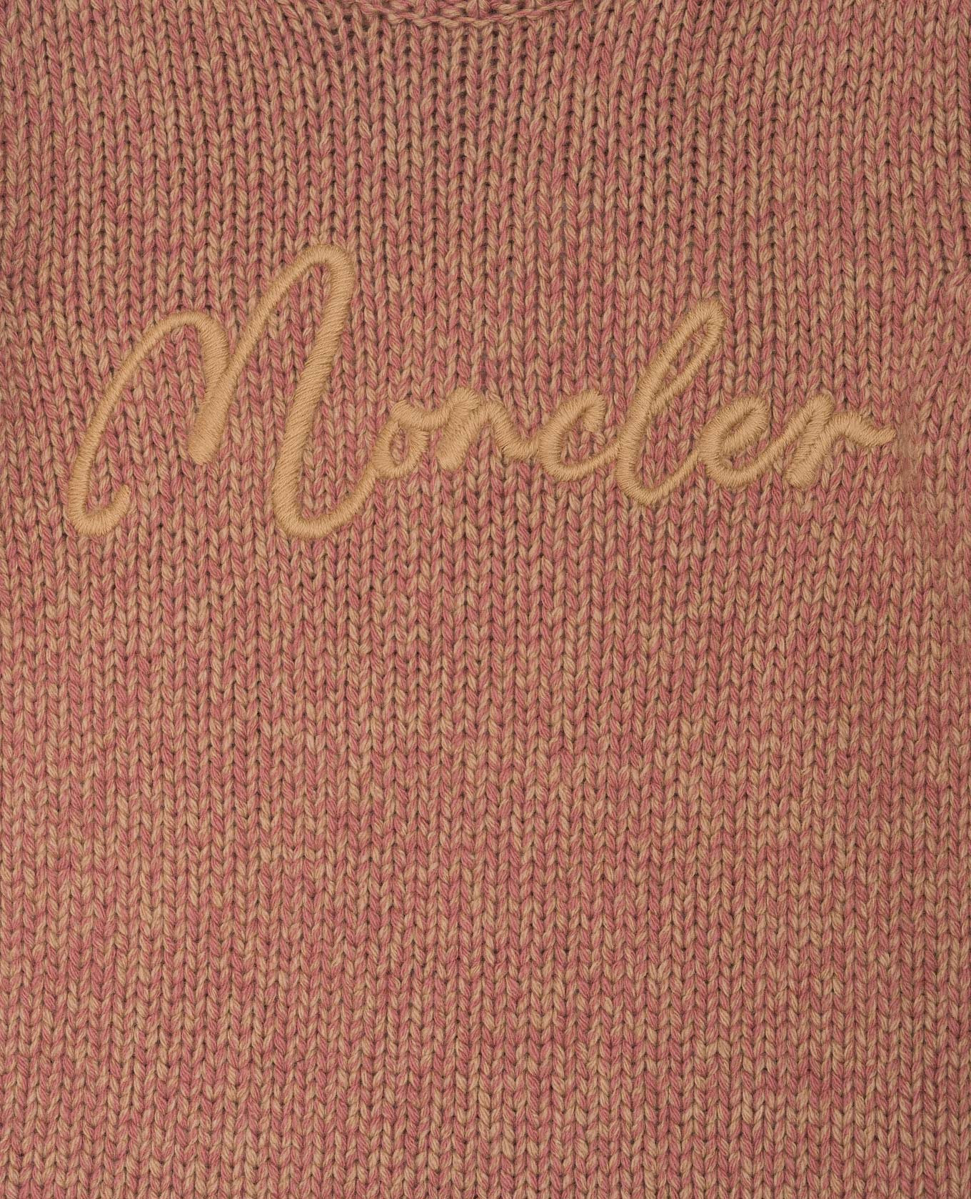 

Baby pink wool dress with logo embroidery Moncler ENFANT