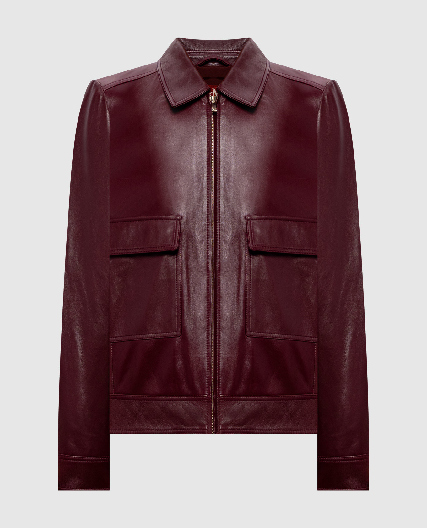 Burgundy leather jacket NEPET Max Mara