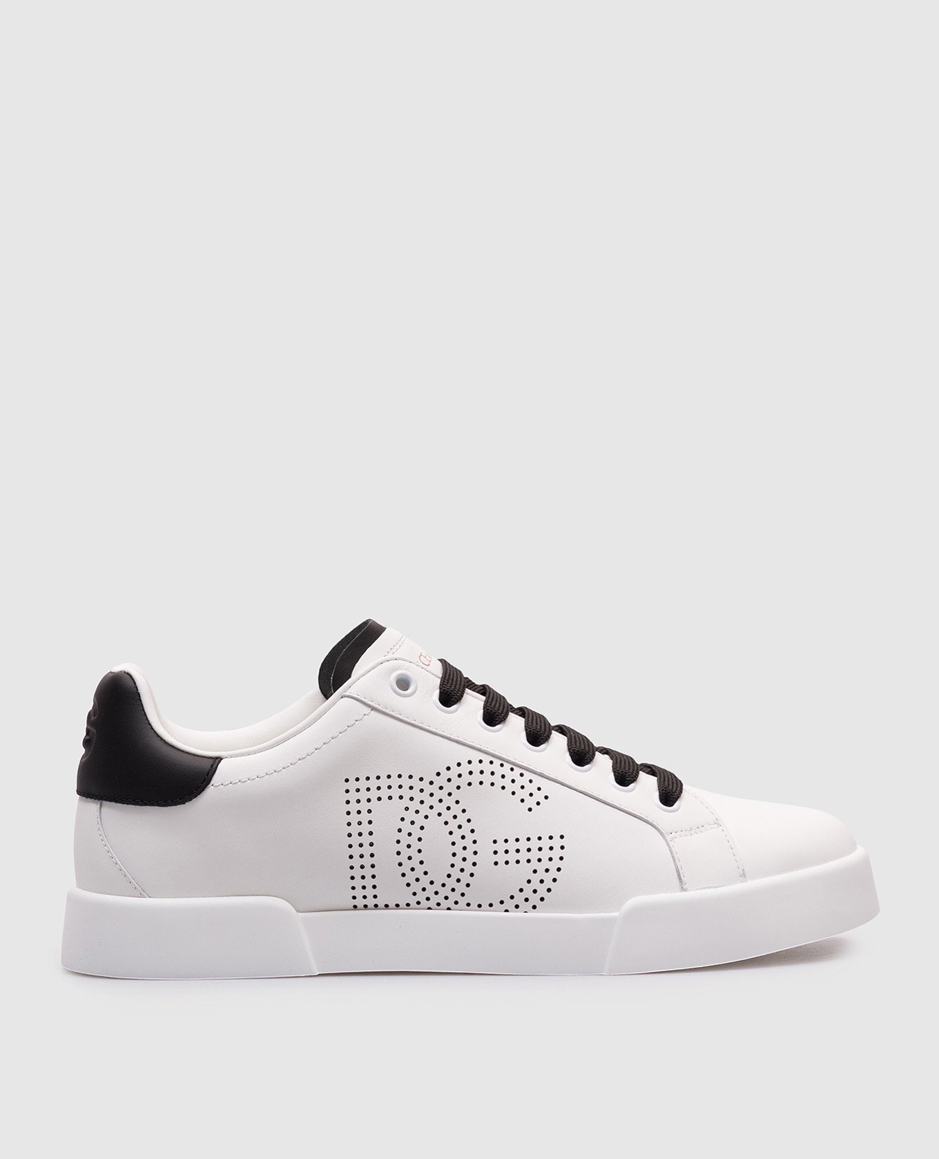 White leather sneakers with monogram logo Dolce&Gabbana