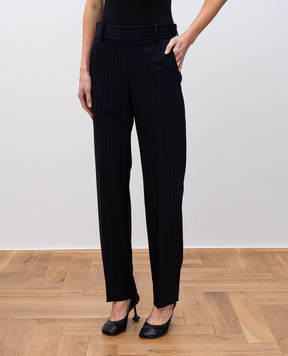 Khaite Cambie blue striped wool pants 3158562