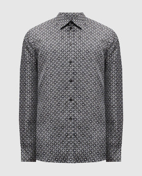 Dolce&Gabbana Martini black printed silk shirt G5MM4TIS1XS