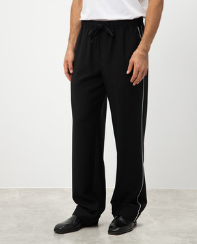Dolce&Gabbana Black pants made of wool GP073TFU2SB