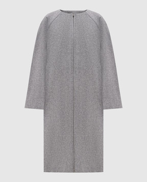 Intoca Gray wool coat 252ELTONCO0901
