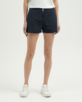 Vilebrequin Fines blue shorts with logo embroidery FNSAB9I3