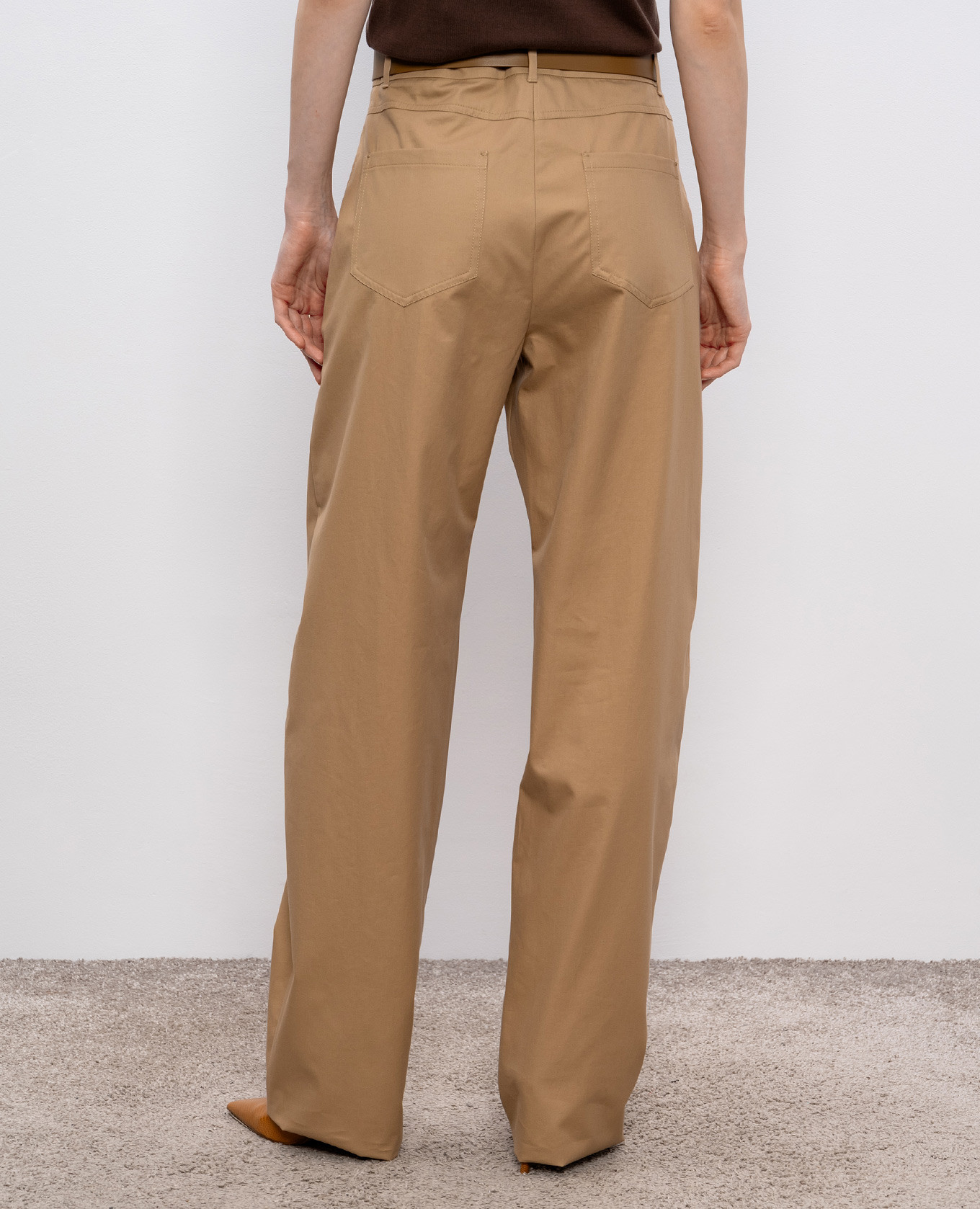 

Beige BLEU pants with belt Max Mara