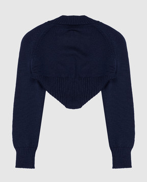 CAF Children's blue bolero made of wool 701FI6M5