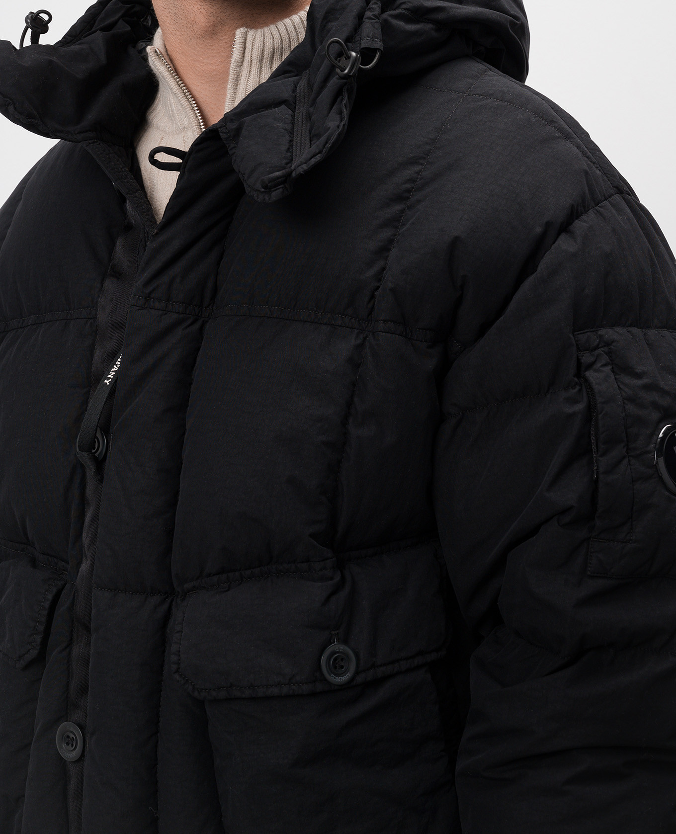 

Black down jacket Flatt Nylon C.P. Company