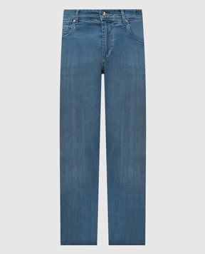 Enrico Mandelli Blue jeans with a worn effect 0MIAMI5706