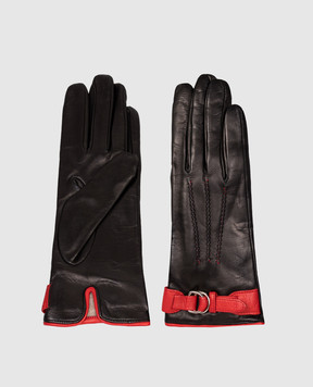 Sermoneta Gloves Black leather gloves B28